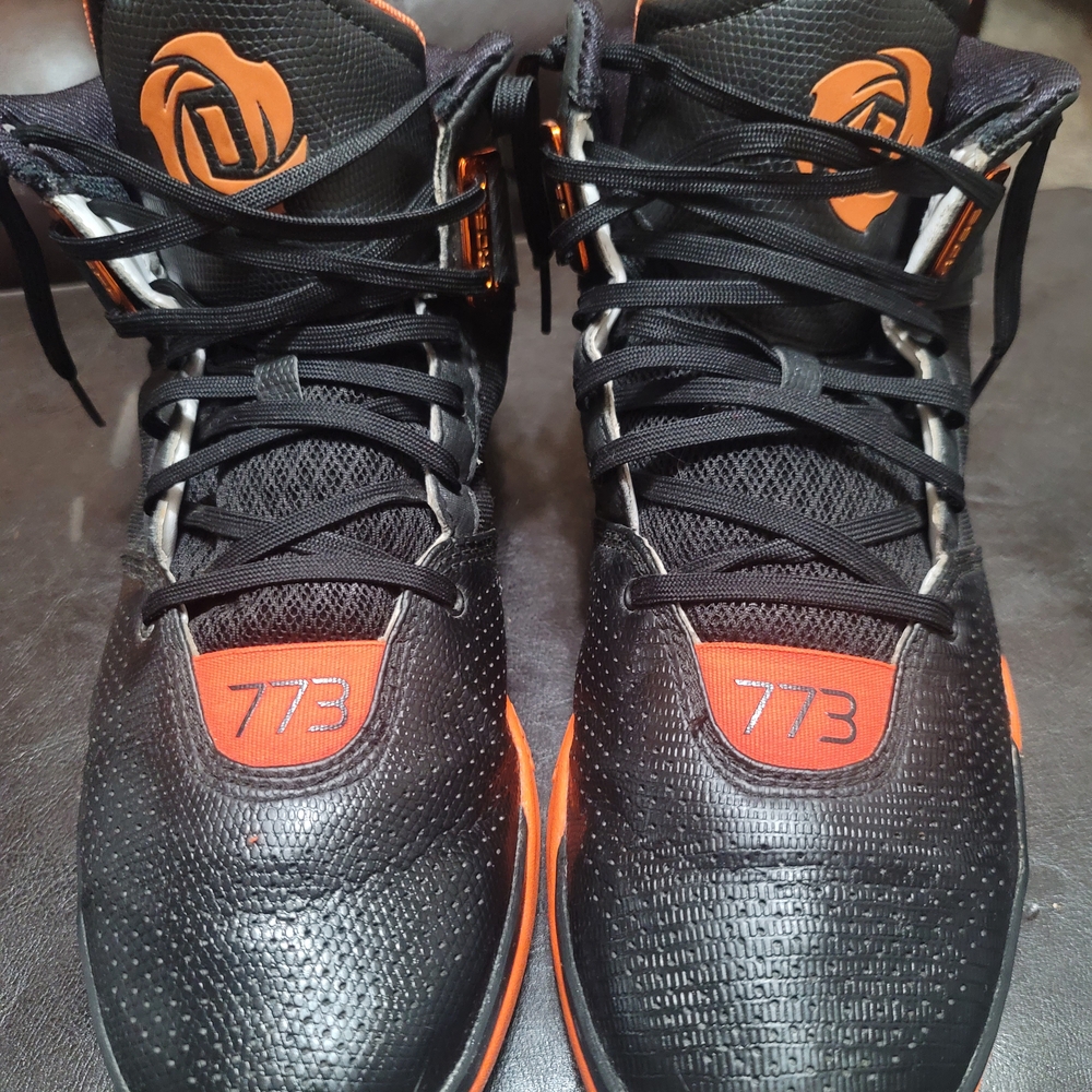 Adidas D Rose 773 Black and Orange Athletic Shoes